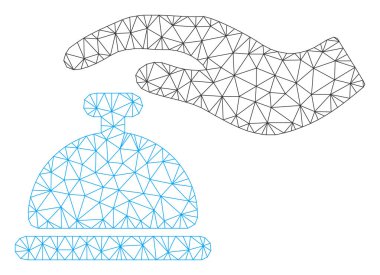 Çağrı Zil Çokgen Çerçeve Vektör Örgü İllüstrasyon