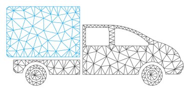Kargo poligon çerçeve vektör Mesh Illüstrasyon