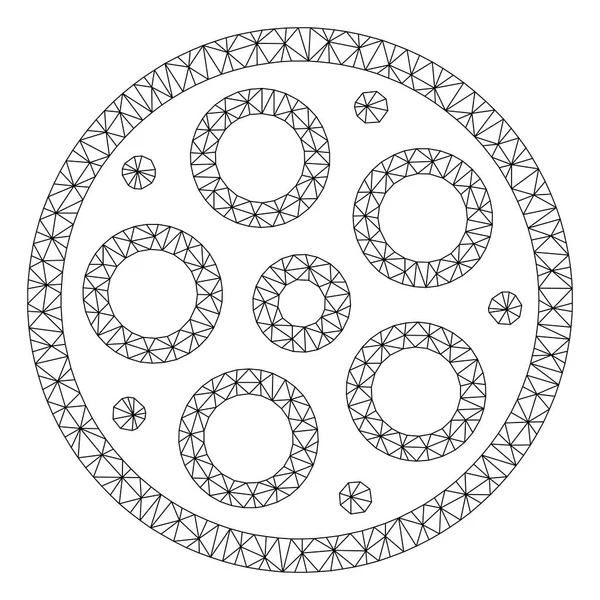 鲍勃宾多边形框架矢量网格插图 — 图库矢量图片