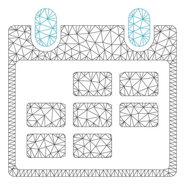 Kalender polygonale Rahmenvektornetzabbildung — Stockvektor