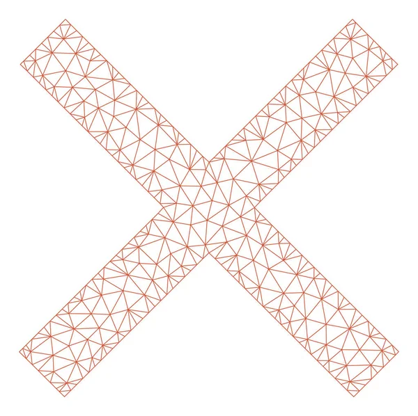 Poligon çerçeve vektör Mesh Illustration iptal