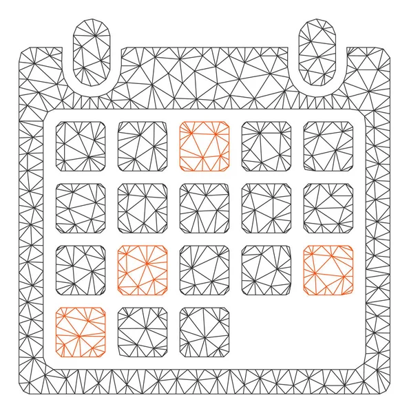 Calendrier Rendez-vous Cadre polygonal Illustration de maille vectorielle — Image vectorielle