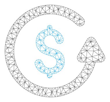 Chargeback Poligonal Çerçeve Vektör Örgü İllüstrasyon