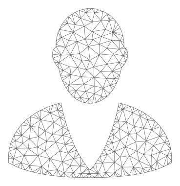 İstemci Çokgen Çerçeve Vektör Örgü İllüstrasyon