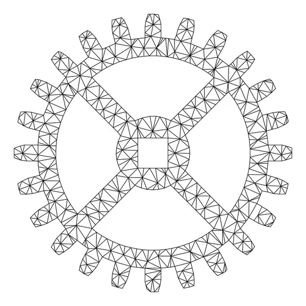 Годинник Колесо Багатокутна рамка Векторна сітка Ілюстрація — стоковий вектор