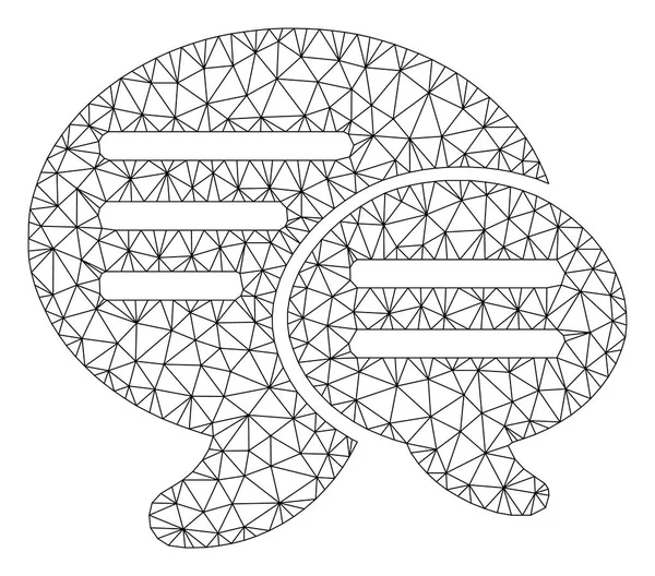 Illustration de maille vectorielle de cadre polygonal de chat — Image vectorielle