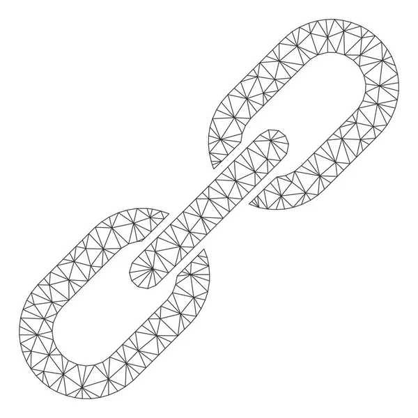 链链接多边形帧矢量网格插图 — 图库矢量图片