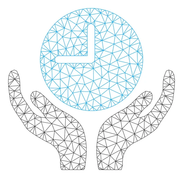 Saat Bakımı Çokgen Çerçeve Vektör Örgü İllüstrasyon