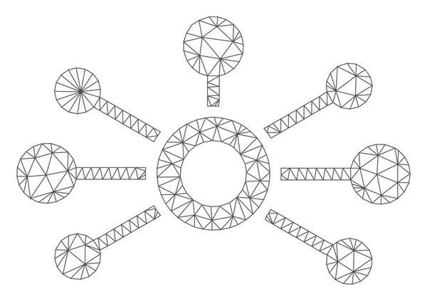 Połączenia wielokątna ramka wektorowa siatka ilustracja — Wektor stockowy