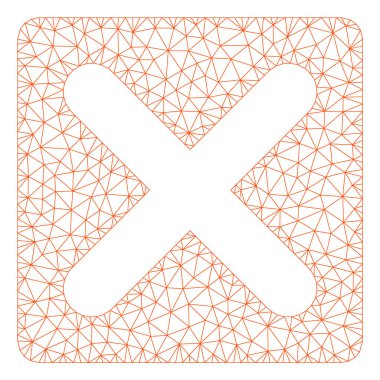 Çokgen Çerçeve Vektör Örgü Çizimi Kapat