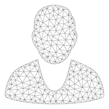 İstemci Çokgen Çerçeve Vektör Örgü İllüstrasyon