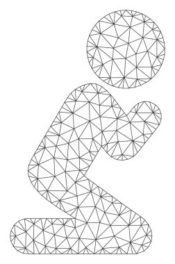 Çocuk Dua Çokgen Çerçeve Vektör Örgü İllüstrasyon