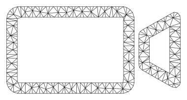 Sinema Çokgen Çerçeve Vektör Örgü İllüstrasyon