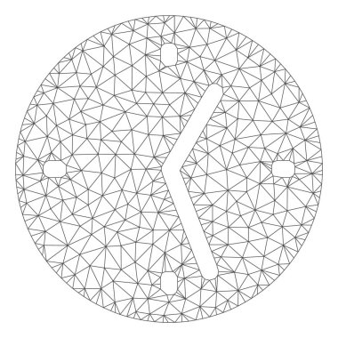 Saat Çokgen Çerçeve Vektör Örgü İllüstrasyon