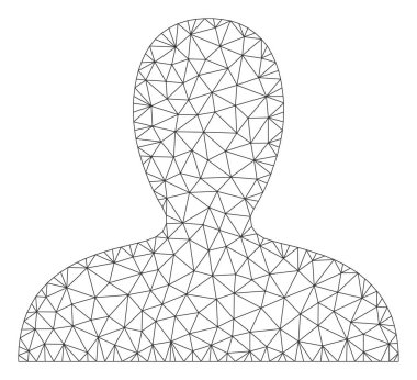 İstemci Çokgen Çerçeve Vektör Örgü İllüstrasyon