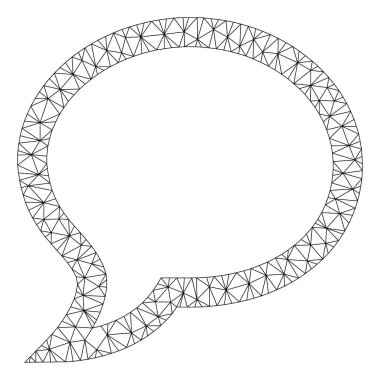 Sohbet Çokgen Çerçeve Vektör Örgü İllüstrasyon