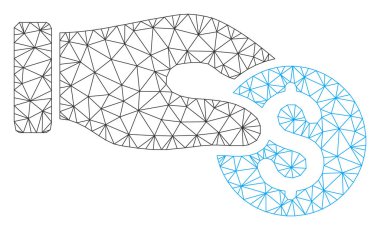 Sikke Bağışı Çokgen Çerçeve Vektör Örgü İllüstrasyon