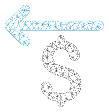 Cashback Polygonal Çerçeve Vektör Örgü İllüstrasyon