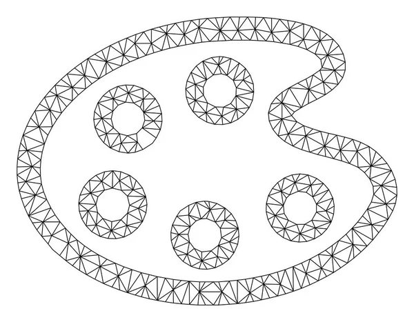 调色板 多边形帧矢量网格插图 — 图库矢量图片