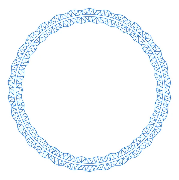 Сертифікат Кругла рамка Rosette Багатокутна рамка Векторна сітка Ілюстрація — стоковий вектор