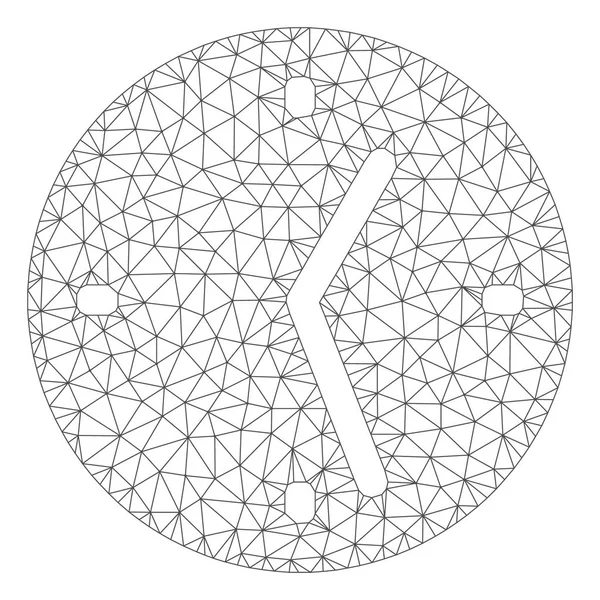 Illustration de maille vectorielle de cadre polygonal d'horloge — Image vectorielle