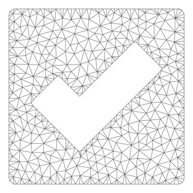 Poligonal Çerçeve Vektör Örgü İllüstrasyon kontrol edin