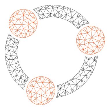 İşbirliği Çokgen Çerçeve Vektör Örgü İllüstrasyon