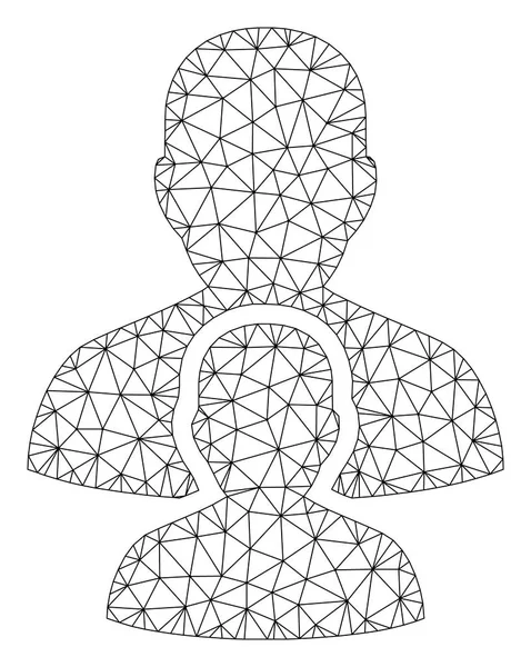 Erkek Çocuk Çokgen Çerçeve Vektör Örgü İllüstrasyon