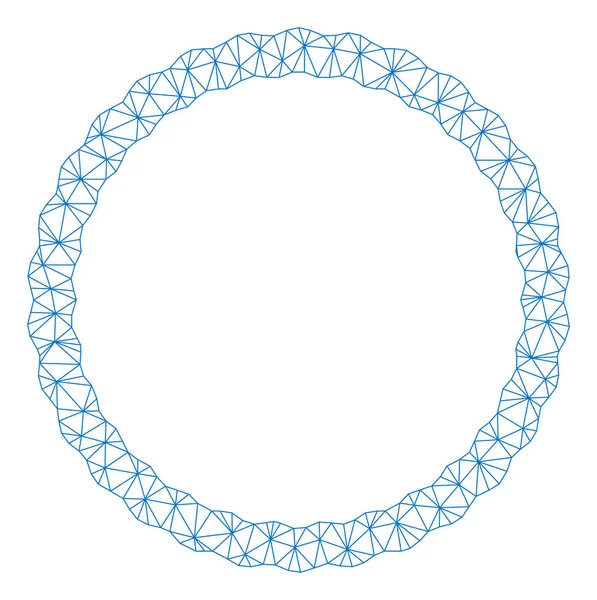 Rosette rám polygonální vektorová mřížka rámu-ilustrace — Stockový vektor