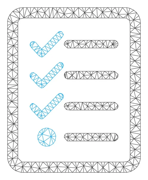 Checkliste polygonale Rahmenvektornetzabbildung — Stockvektor