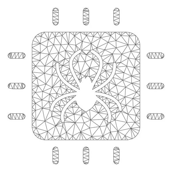 Чип Баг багатокутна рамка Векторна сітка Ілюстрація — стоковий вектор