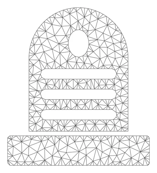 Mezarlık Taş Çokgen Çerçeve Vektör Örgü İllüstrasyon