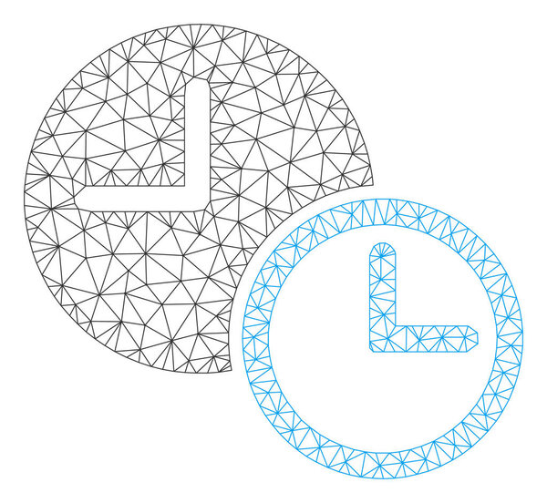 Clocks Polygonal Frame Vector Mesh Illustration