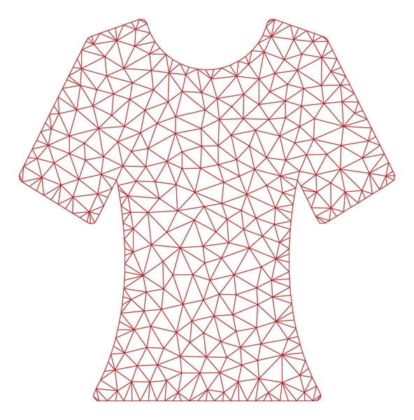 Ilustração de malha de vetor de moldura poligonal de roupas — Vetor de Stock