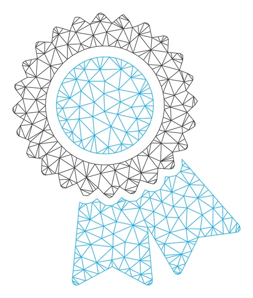 Sertifikasyon Çokgen Çerçeve Vektör Örgü İllüstrasyon