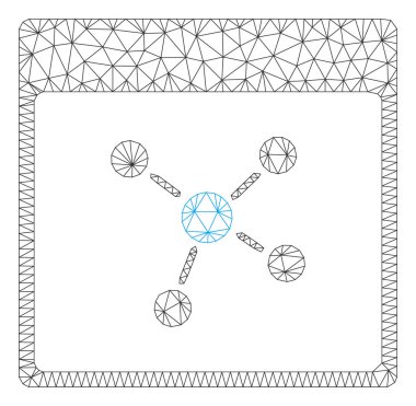 Bağlantılar Takvim Sayfası Çokgen Çerçeve Vektör Örgü İllüstrasyon