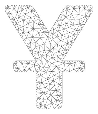 Çin Yuan Poligonal Çerçeve Vektör Örgü İllüstrasyon