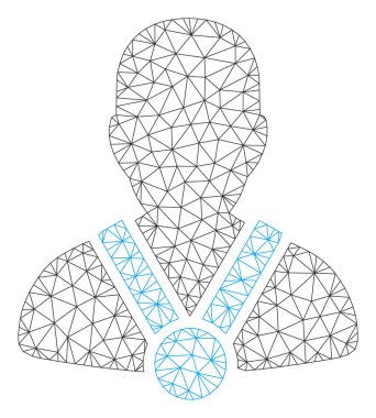 Şampiyon Poligonal Çerçeve Vektör Örgü İllüstrasyon