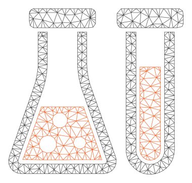 Kimya Çokgen Çerçeve Vektör Örgü İllüstrasyon