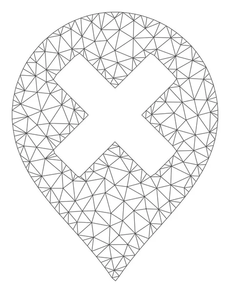 Illustration de maille vectorielle de cadre polygonal de marqueur fermé — Image vectorielle