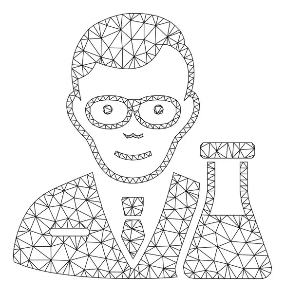 Химик Полигональная векторная сетка — стоковый вектор