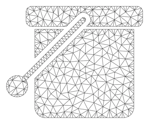 Bucket Marco poligonal Vector Mesh Ilustración — Vector de stock