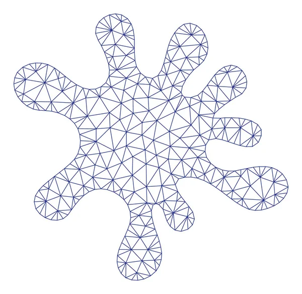 Vlek polygonale frame vector mesh illustratie — Stockvector
