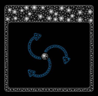 Parlama Noktalar ile Parlak Mesh 2d Siklon Takvim Sayfası