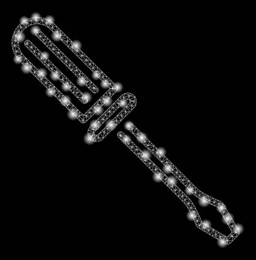 Flaş Spotlu Parlak Örgü Tel Çerçeve Kontur Tornavida