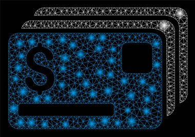 Işık Spotlar ile parlak Mesh karkas kredi kartları