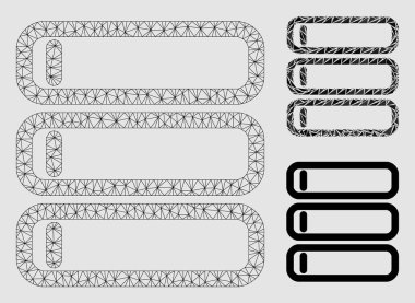 Veritabanı Vektör Örgü 2d Model ve Üçgen Mozaik Simgesi