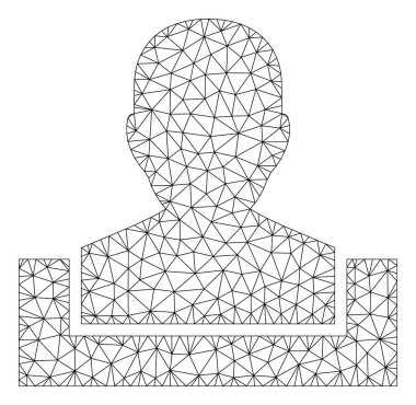 Kutu Çokgen çerçeve vektör Mesh Illüstrasyon