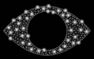 Parlak kafes tel çerçeve Blind göz ile Flash Spotlar