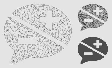 Anlaşmazlık vektör mesh ağ modeli ve üçgen mozaik simge